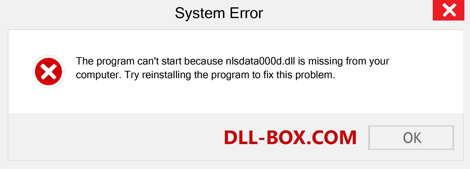  nlsdata000d.dll file is missing?. Download for Windows 7, 8, 10 - Fix  nlsdata000d dll Missing Error on Windows, photos, images